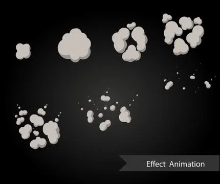 Vector effect for game. Explode animation. Illustrazione stock