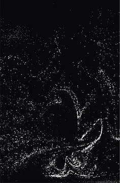 Vector effect with white snowflakes forming a beautiful pattern on a black Stock Illustration