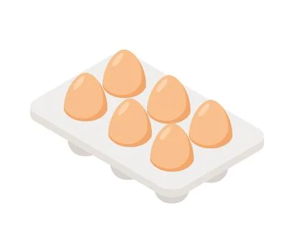 Vector egg carton pack. Eggs container isolated box cooking food cardboard. Illustrazione stock