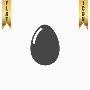 Vector egg icon. Eps10. Easy to edit Stock Illustration