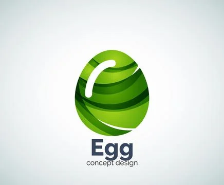 Vector egg logo template Stock Illustration