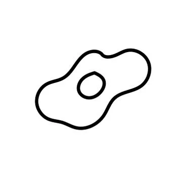 Vector eggs with a black line. Simple food and cooking illustration Stock Illustration