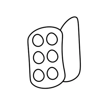 Vector eggs with a black line. Simple food and cooking illustration Stock Illustration