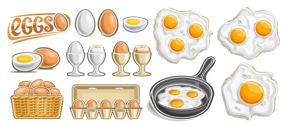 Vector Eggs Set Stock Illustration