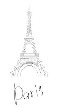 Vector Eiffel Tower Stock Illustration