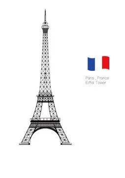 Vector Eiffel Tower set Stock Illustration
