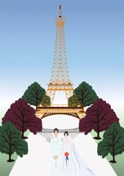 Vector Eiffel Tower set Illustrazione stock
