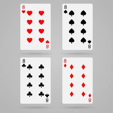 Vector eight cards Stock Illustration