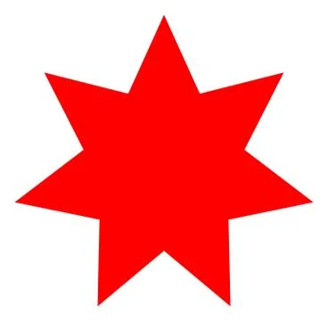 Vector Eight Corner Star Flat Icon Symbol Stock Illustration