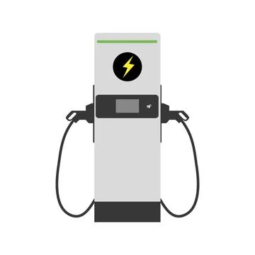 Vector Electric car charging column Stock Illustration