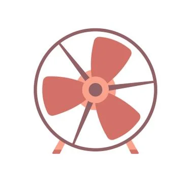 Vector electric fan isolated on background. Household devices for air cooling イラスト素材