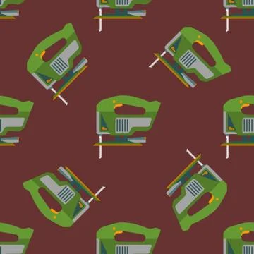 Vector electric jigsaw seamless pattern. Stock Illustration