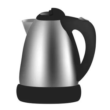 Vector electric kettle on white background Stock Illustration