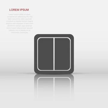 Vector electric light switch icon in flat style. Power switch sign illustra.. Stock Illustration
