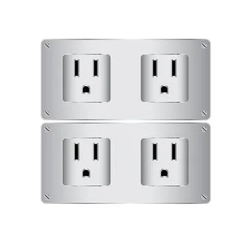 Vector electric plug isolate Stock Illustration