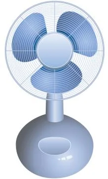 Vector electric table fan on white background Stock Illustration