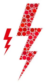 Vector Electrical Energy Composition of Small Circles Illustrazione stock