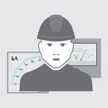 Vector electrician worker Stock Illustration