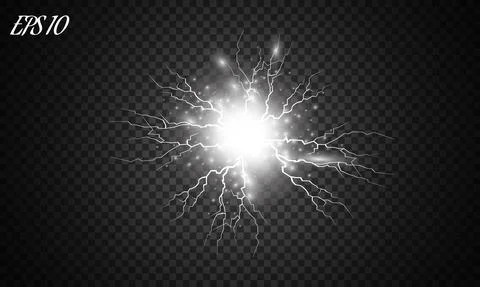 Vector Electricity charge. Illustrations on a transparent background. Stock Illustration