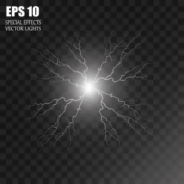 Vector Electricity charge. Illustrations on a transparent background. Stock Illustration