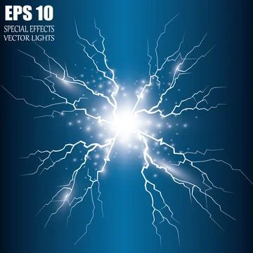 Vector Electricity charge. Illustrations on a transparent background. Stock Illustration