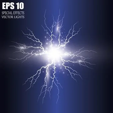 Vector Electricity charge. Illustrations on a transparent background. Stock Illustration