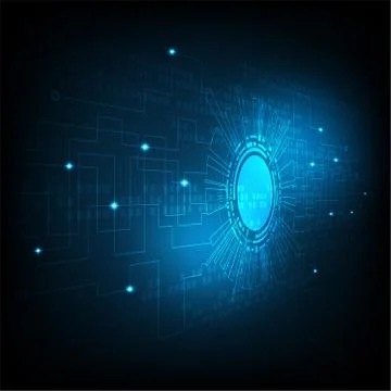 Vector electronic circuit in the concept of technology. Stock-Illustration