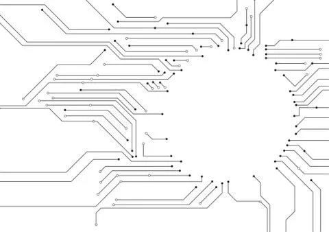 Vector : Electronic circuit with empty space on white background Stock-Illustration
