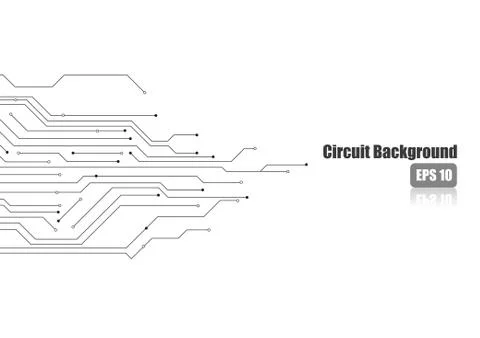 Vector : Electronic circuit on white background Stock Illustration
