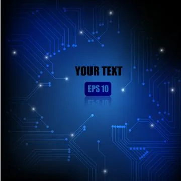 Vector : Electronic circuit on white background Stock Illustration