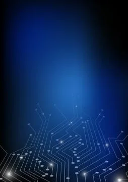 Vector : Electronic circuit on white background Stock Illustration