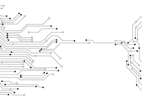 Vector : Electronic circuit with white background Stock Illustration