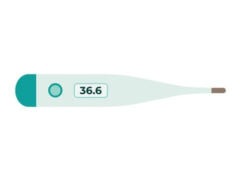 Vector electronic medical thermometer. Digital thermometer design template Illustrazione stock