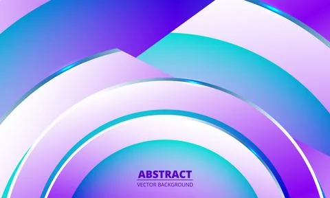 Vector elegant abstract background with blue and violet gradient circles line. Stock Illustration