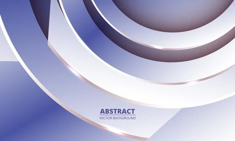 Vector elegant abstract background with blue and golden gradient circles line. Ilustración de archivo
