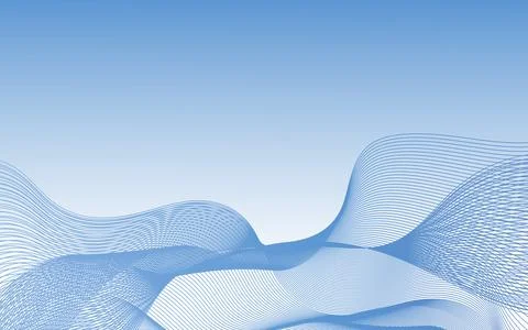 Vector elegant abstract background with light waves. Modern design, sky, water Stock Illustration