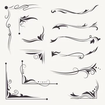 Vector Elegant Arabic Vignettes Stock Illustration