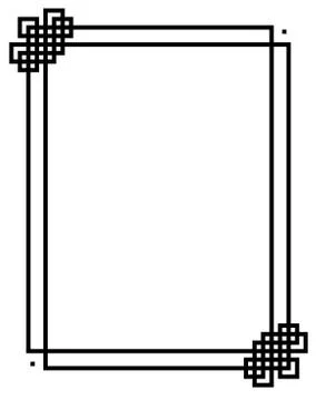 Vector elegant frame with ancient Greek traditional pattern - black illustration Stock Illustration