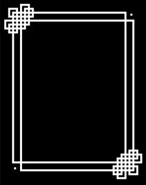 Vector elegant frame with ancient Greek traditional pattern - black illustration Illustrazione stock