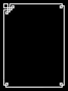 Vector elegant frame with ancient Greek traditional pattern - black illustration Stock-Illustration