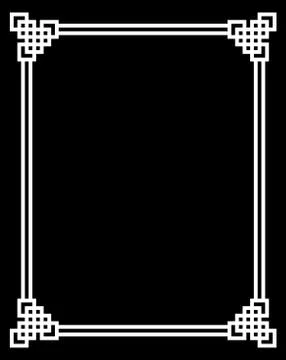 Vector elegant frame with ancient Greek traditional pattern - black illustration Stock Illustration