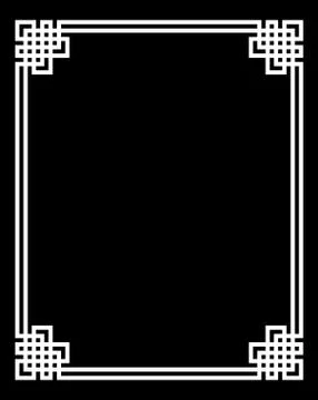 Vector elegant frame with ancient Greek traditional pattern - black illustration Illustrazione stock