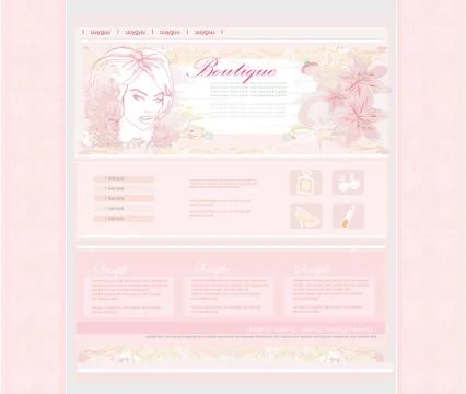 Vector elegant modern website template Stock Illustration