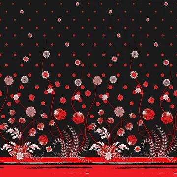 Vector elegant seamless pattern with abstract flowers for your design clothes 스톡 일러스트