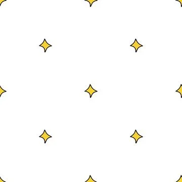 Vector elegant seamless pattern of cute geometric shapes of star, diamond Illustrazione stock