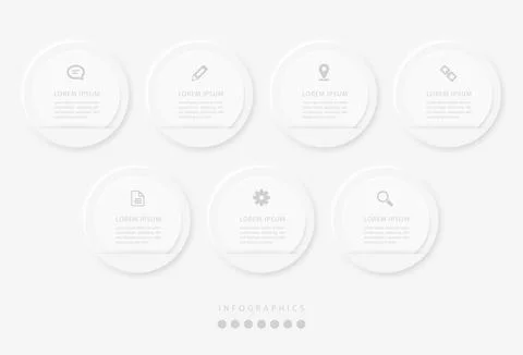 Vector elegant simple refined style infographic design UI template labels and Stock Illustration