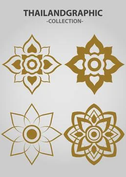 Vector element ethnic decorative ornament ethnic thai illustration Stock Illustration