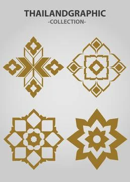 Vector element ethnic decorative ornament ethnic thai illustration Stock Illustration