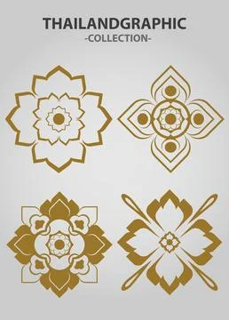 Vector element ethnic decorative ornament ethnic thai illustration Stock Illustration