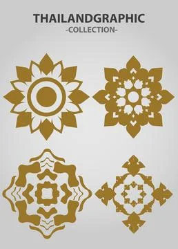 Vector element ethnic decorative ornament ethnic thai illustration Stock Illustration